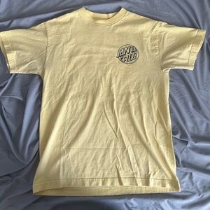 Santa Cruz Skateboards Men's Yellow T-Shirt